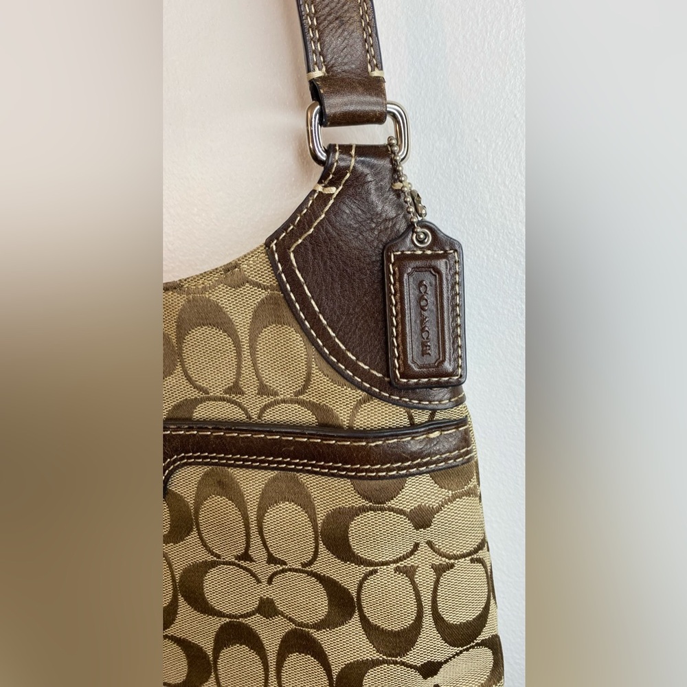 COACH Signature Patent Trim Trifold  Wallet & Coach Penelope Crossbody Bag - Picture 13 of 17
